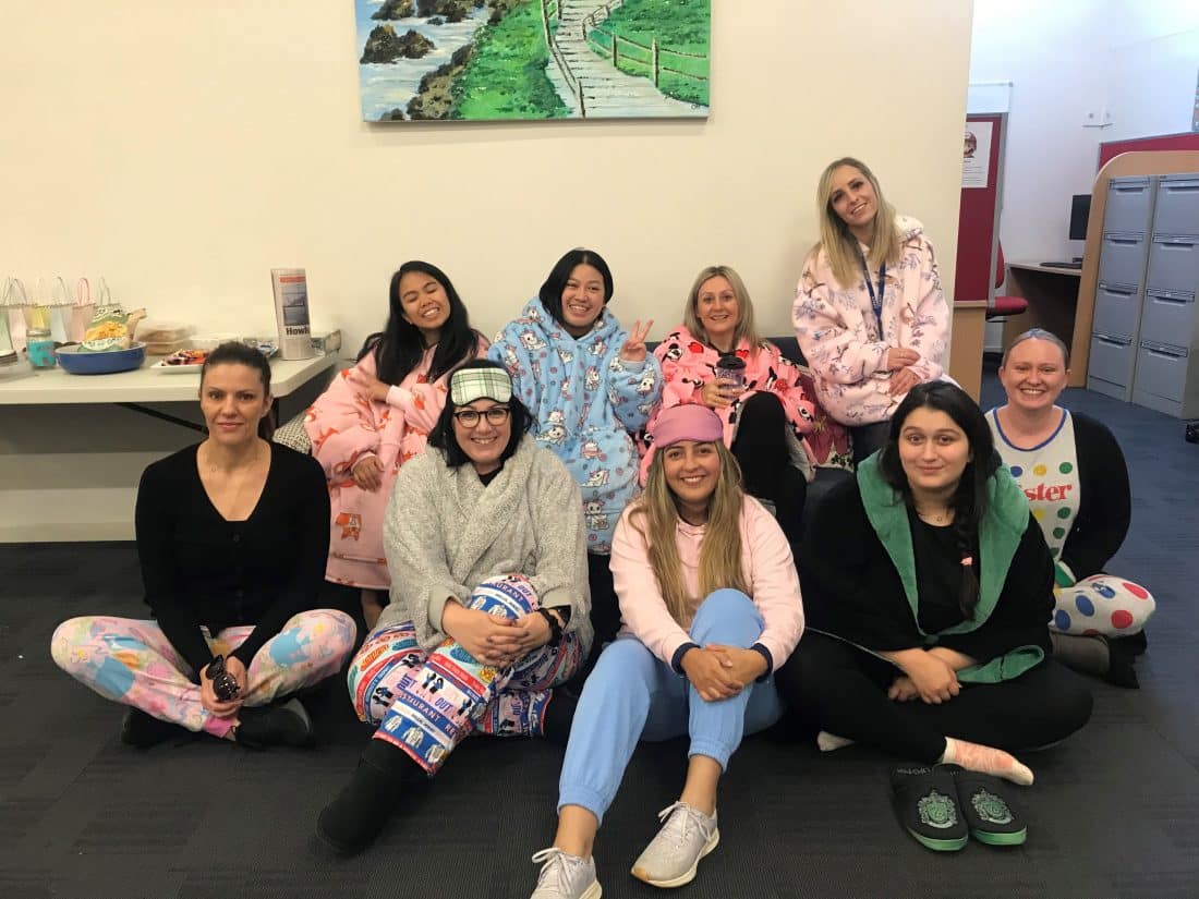 Staff from our Northern Metro region enjoyed a pyjama day at the office